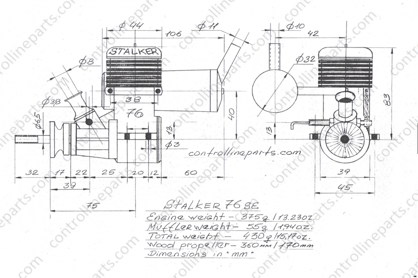 Stalker 76 SE engine